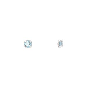 Bead 1440pk rose montees aquamarine silver plate, Preciosa Czech crystal 3-3.2mm round SS12