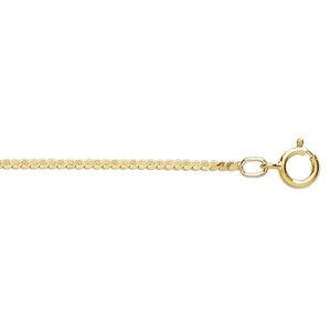 Chain 1pkg1 14Kt gold-filled serpentine, 1.2mm / springring clasp, Gossamer&trade; 18 inch