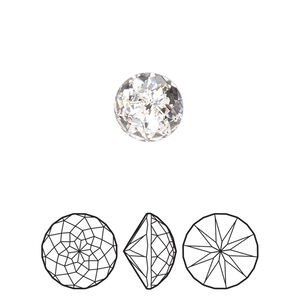 Round stone 1pk crystal foil back, Crystal Passions&reg; 10mm brilliant round rhinestone chaton 1400