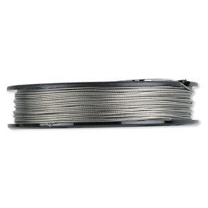 Beading wire, Tigertail&trade;, nylon-coated stainless steel, clear, 7 strand, 0.024-inch diameter. Sold per 30-foot spool.
