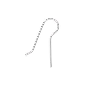 Ear wire fishhook 1pkg10 sterling silver, 22mm / 16mm long shank, 20 gauge 5 pair