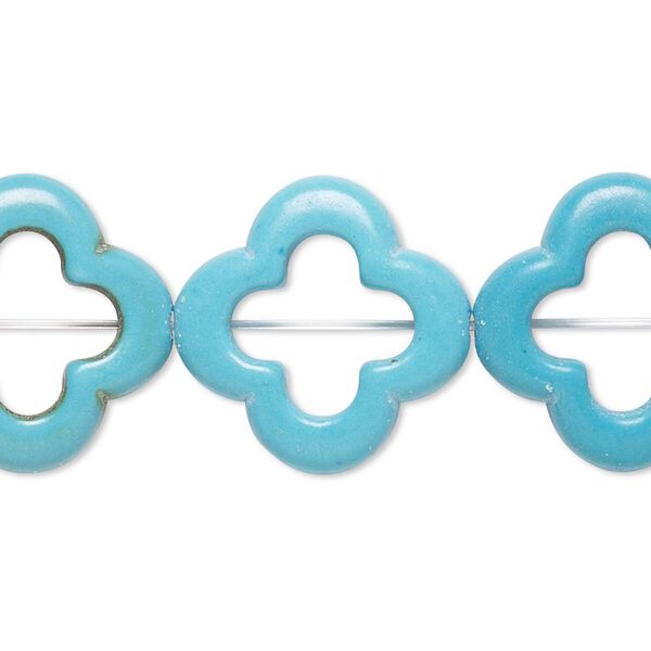 Magnesite 1pkg1, puffed modified open round bead 15 inch 20x19mm-20x20mm image number 0