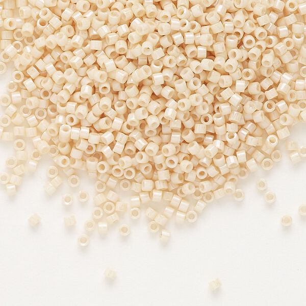 Seed bead, Delica&reg;, glass, pkg/250g, #11 round, opaque glazed luster antique beige (DB-0204). image number 0