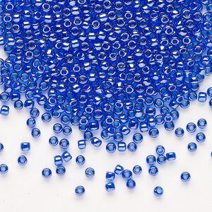 Seed bead, TOHO BEADS&reg;, glass, pkg/50g, #11 round, translucent luster cobalt (TR-11-116).