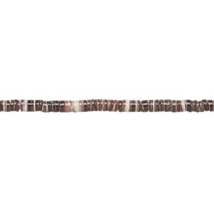 Bead, violet oyster shell (natural), 2-3mm hand-cut heishi, Mohs hardness 3-1/2. Sold per 15-1/2" to 16" strand.