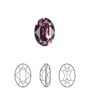 Fancy stone 12pk iris foil back, Crystal Passions&reg; 14x10mm oval 4120