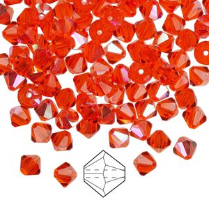Bead 24pk hyacinth AB, Preciosa Czech crystal 5mm bicone