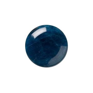 Blue apatite 1pkg1, calibrated round cab natural 20mm