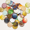 Mother-of-pearl shell 1pkg6oz, puffed flat round bead mix mixed colors 24-25mm image number 1