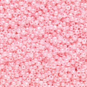 Seed bead, Ming Tree&trade;, glass, pkg/1 pound, #11 round, opaque ceylon pink.