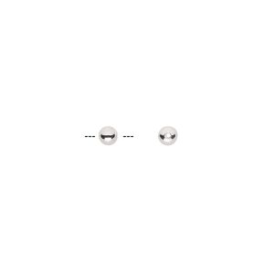 Bead 1pkg100 ultra silver-plated, 3mm round, brass