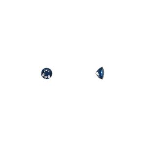 Blue sapphire 1pkg1, hand-cut faceted round gem 3.5mm