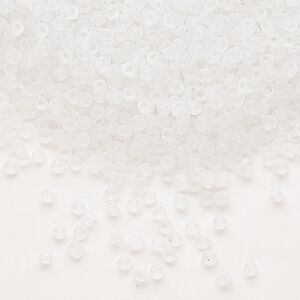 Seed bead, Dyna-Mites&trade;, glass, pkg/1/2kg, #11 round, translucent matte clear, (4MA 11/0 RR).