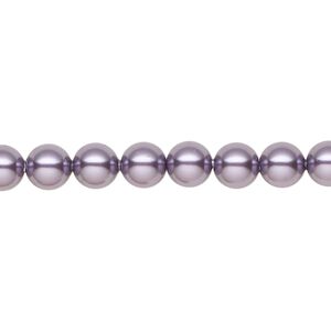 Pearl 500pk light amethyst pearl, Swarovski&reg; 6mm round 5810