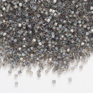 Seed bead, Miyuki Delica&reg;, 1pkg50g, glass, #11 round, translucent silk rustic grey (DB-1872)