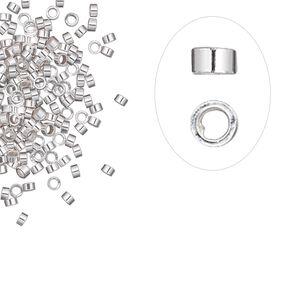 Crimp 1pkg100 sterling silver, 2x1mm seamless tube / approx 1.1mm inside diameter