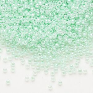 Seed bead, Dyna-Mites&trade;, glass, pkg/1/2kg, #11 round, opaque ceylon pastel seafoam, (336 11/0 RR).