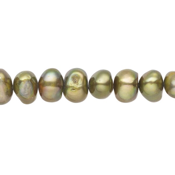 Freshwater pearl 1pkg1, semi-round, 15.5-16 inch iris bronze 8-9mm cultured image number 0