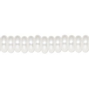 Pearl 1pk white, Celestial Crystal&reg; 8x3mm rondelle 15.5-16 inch