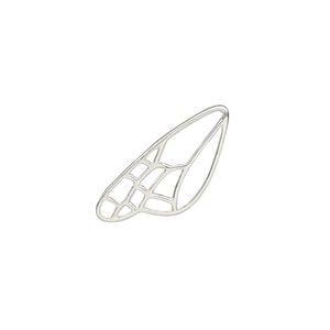 Component, Amoracast&reg;, sterling silver, 18x11mm two-sided butterfly wing with cutout. Sold individually.