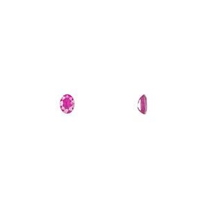 Ruby 1pkg1, hand-cut faceted oval gem 4x3mm