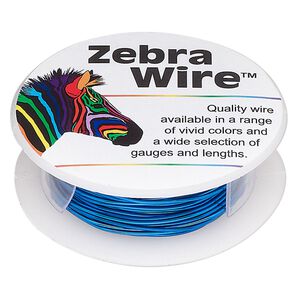Wire, Zebra Wire&trade;, color-coated copper, royal blue, 20 gauge. Sold per 15-yard spool.