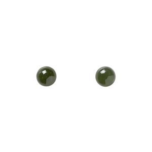Nephrite jade 1pkg2, calibrated round cab natural 6mm
