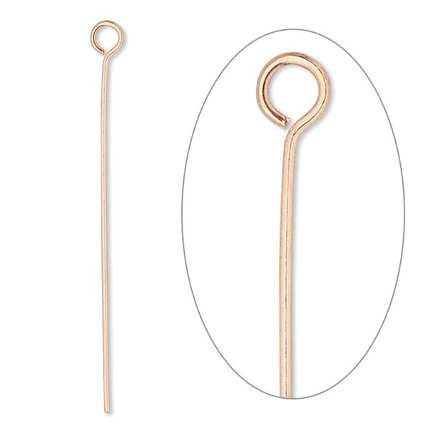 Eye pin 1pkg50 copper, 1.5 inch, 22 gauge image number 0