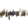Gold lip shell / black lip shell / mother-of-pearl shell 1pkg1, chip bead 15 inch small to large image number 0