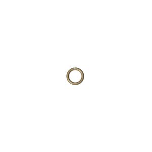 Jump ring 1pkg100 gold-plated, 5mm round, 22 gauge / 3.6mm inside diameter / brass / antique