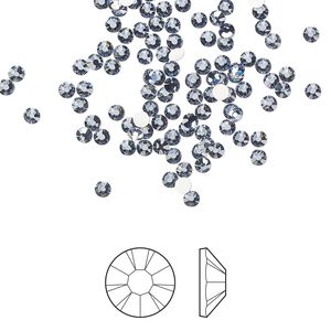 Flat back 144pk denim blue foil back, Preciosa MAXIMA Czech crystal rhinestone 2.1-2.3mm chaton rose round SS7