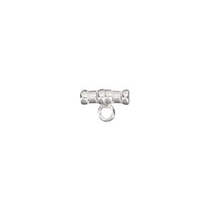 Crimp, sterling silver, 10x3mm tube with closed loop. Sold individually.