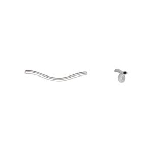 Bead 1pkg10 sterling silver, 17.5x1mm spiral tube