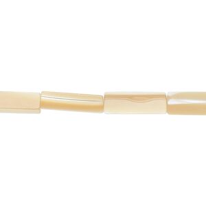 Mother-of-pearl shell 1pkg1, square tube bead natural 15.5 to 16 inch 13x4mm