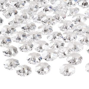 Bead 12pk crystal, Preciosa Czech crystal 8x3mm loch flower