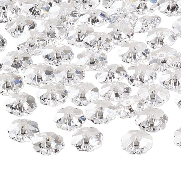 Bead 12pk crystal, Preciosa Czech crystal 8x3mm loch flower image number 0