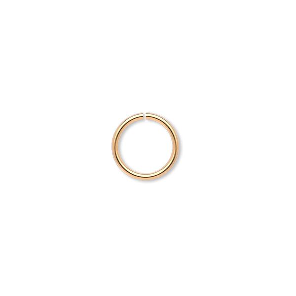 Jump ring 1pkg1000 gold-plated, 10mm round, 18 gauge / 8mm inside diameter / brass image number 0