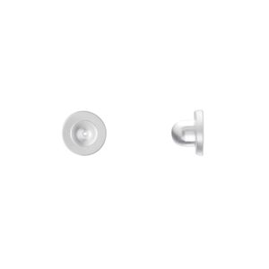 Earnut 1pkg1000, 7x5mm, rubber clear 500 pair