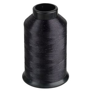 Thread, Nymo&reg;, nylon, black, size OO. Sold per 3-ounce spool.