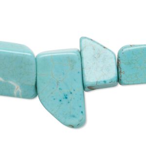 Magnesite 1pkg1, flat nugget bead 15 inch medium