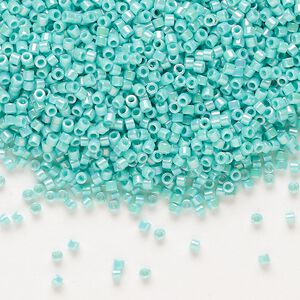Seed bead, Delica&reg;, glass, pkg/50g, #11 round, opaque rainbow sea opal (DB-1576).