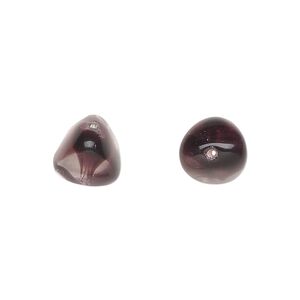 Bead, Czech pressed glass, purple/clear, 12x11mm trigon. Sold per 15" to 16" strand.