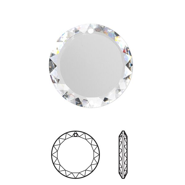 Drop 72pk crystal, Swarovski&reg; 20mm pendant disc 6049 image number 0