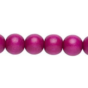 Bead 1pkg1, Taiwanese cheesewood (dyed / waxed), dark purple, 9-10mm round, 15-1/2 to 16 inches.
