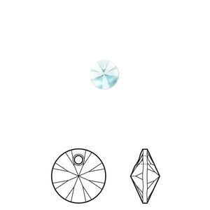 Drop 720pk light turquoise, Swarovski&reg; 6mm pendant mini disk 6428