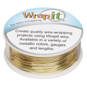 Wire, Wrapit&reg;, jeweler's bronze, dead-soft, round, 18 gauge. Sold per 0.25-pound spool, approximately 52 feet.