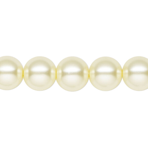 Pearl 1pk ivory, Celestial Crystal&reg; 10mm round 15.5-16 inch image number 0