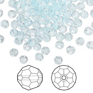 Bead 720pk light Azore, Swarovski&reg; 4mm round 5000