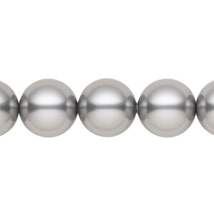 Pearl 100pk grey, Swarovski&reg; 12mm round 5811