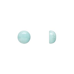 Amazonite 1pkg2, calibrated round cab natural 8mm